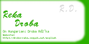 reka droba business card